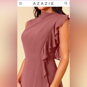 AZAZIE Mother of the Groom dress. Size 14. Desert Rose. I am 5”6.